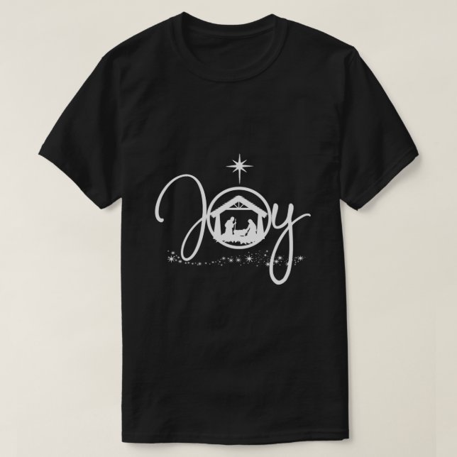 Camiseta Jesús Navidades cristianos alegran la escena de la (Diseño del anverso)