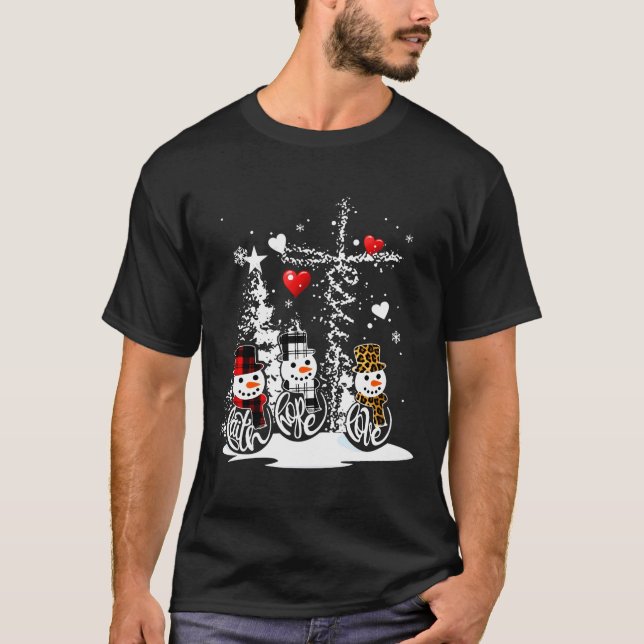 Camiseta Jesús Navidades Temporada Fe Ama El Cristiano Snow (Anverso)