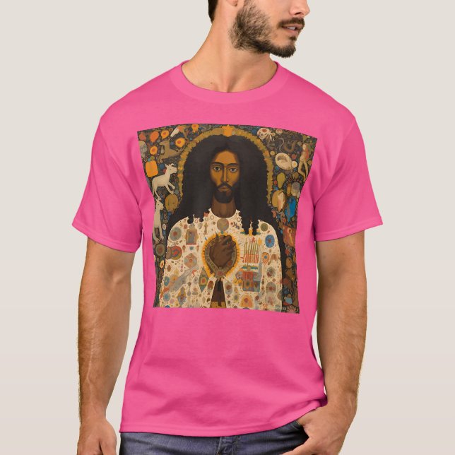 Camiseta Jesús negro (Anverso)