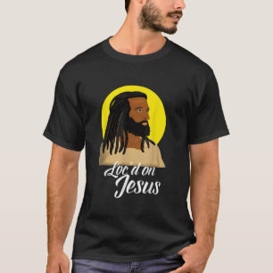 Camiseta Jesús Negro con Locos Cristianos Afro-Estadouniden