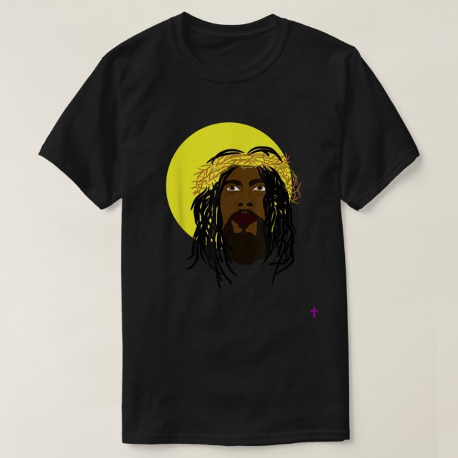Camiseta Jesús negro | Jesús afroamericano con Dreadloc (Diseño del anverso)