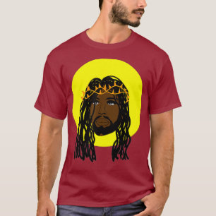 Camiseta Jesús negro localiza religión afroamericana