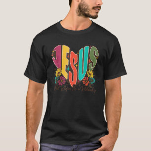 Camiseta Jesús no es religión es flor de relaciones