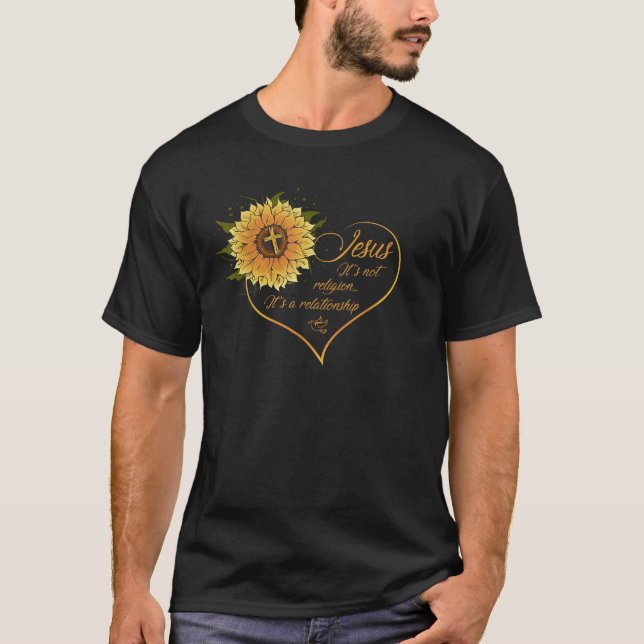 Camiseta Jesús no es religión es relación Sunflo (Anverso)