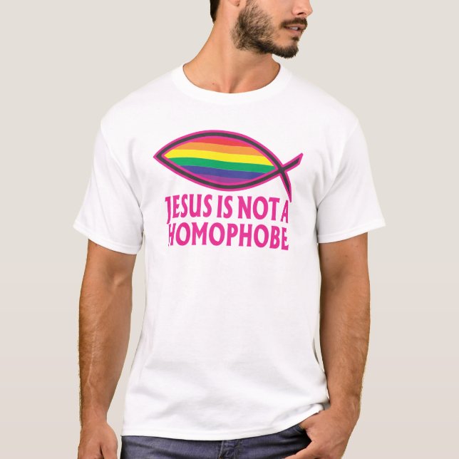 Camiseta Jesús no es un Homophobe (Anverso)