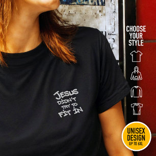 Camiseta Jesús No Intentó Encajar Graffiti Grunge Divertido