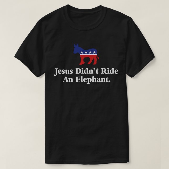 Camiseta Jesús no montó un elefante - GOP anti Trump (Diseño del anverso)