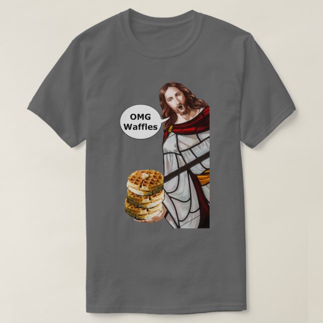 Camiseta Jesus OMG waffles (Diseño del anverso)