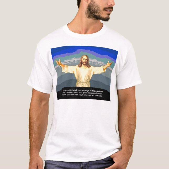 Camiseta Jesús ordena (el TAMAÑO SELECTO) (Anverso)