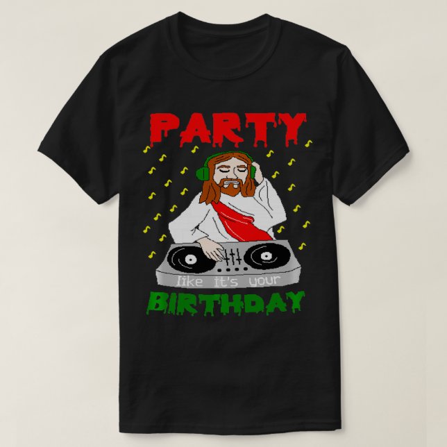Camiseta Jesus Party like its your Birthday Xmas Pullover  (Diseño del anverso)