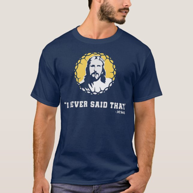Camiseta Jesus Peeking Vi ese gracioso meme cristiano (Anverso)