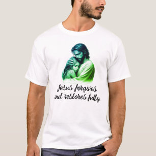 Camiseta Jesús perdona y restaura completamente Religioso