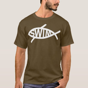 Camiseta Jesús Pescado Nadar Natación Cristiano Regalos De 
