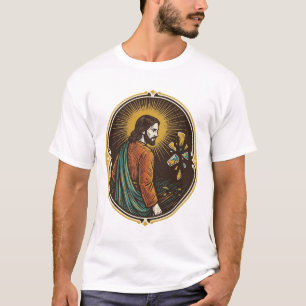 Camiseta Jesús Piso de Baile de Vidrio Roto Fiesta Peligro 