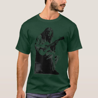 Camiseta Jesus Playing Acoustic Guitar Vintage Guitarist Mu