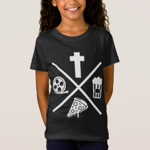 Camiseta Jesus Popcorn Pizza Pelea Gi de comida cristiana