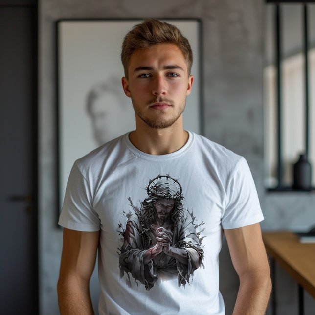 Camiseta Jesus Praying Faith (Subido por el creador)