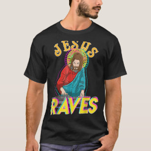 Camiseta Jesus Raves EDM Festival de Música Fiesta DJ crist