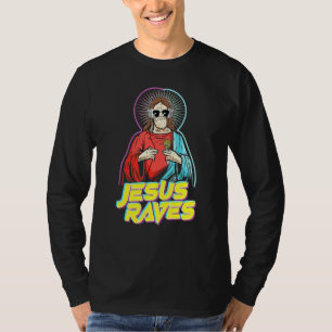 Camiseta Jesus Raves Edm Music Festival de baile de entrena