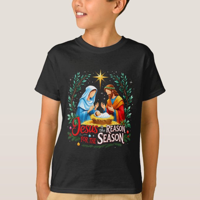 Camiseta Jesus Reason For The Season Nativity Christmas Des (Anverso)