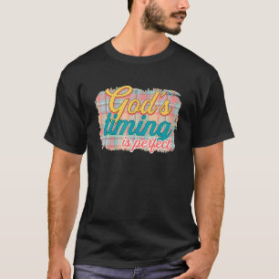 Camiseta Jesús Religioso Cristiano El momento de Dios es pe