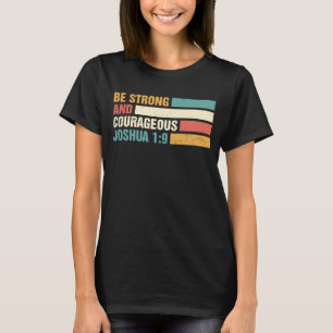 Camiseta Jesús Religioso Cristiano Josué 19 Sé Señor Fuerte