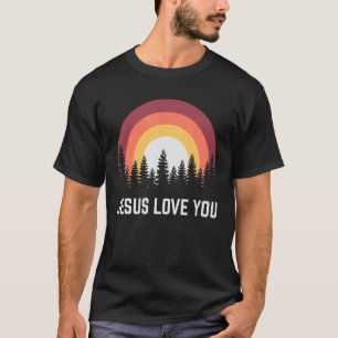 Camiseta Jesús religioso te ama cristiano