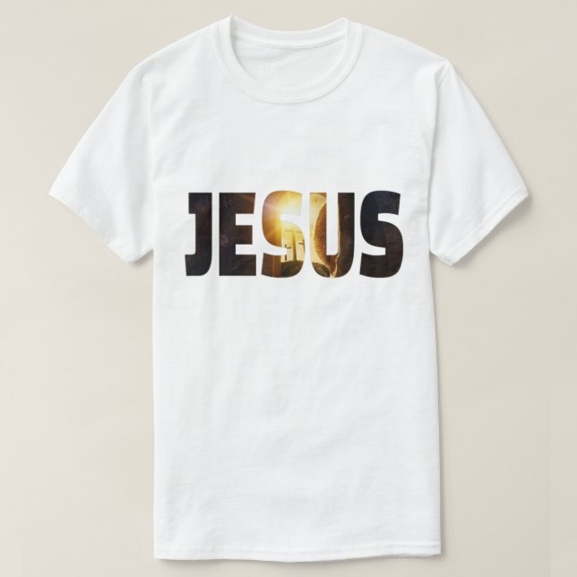 Camiseta Jesus Resurrection Cross Christian Design (Diseño del anverso)