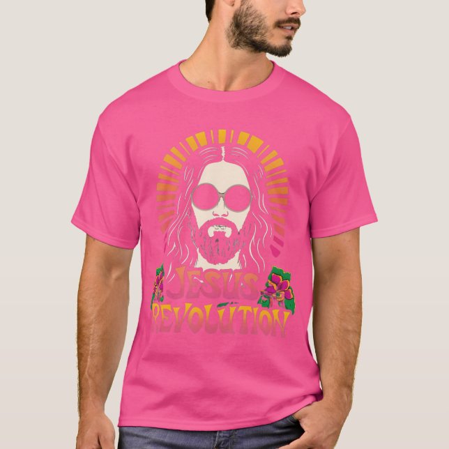 Camiseta Jesús Revolution Christian Faith Retro Groovy Hipp (Anverso)