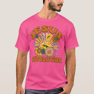 Camiseta Jesus Revolution Funny Christian Retro Groovy Boho