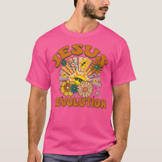 Camiseta Jesus Revolution Funny Christian Retro Groovy Boho