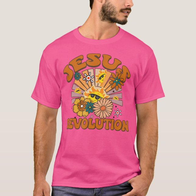 Camiseta Jesus Revolution Funny Christian Retro Groovy Boho (Anverso)
