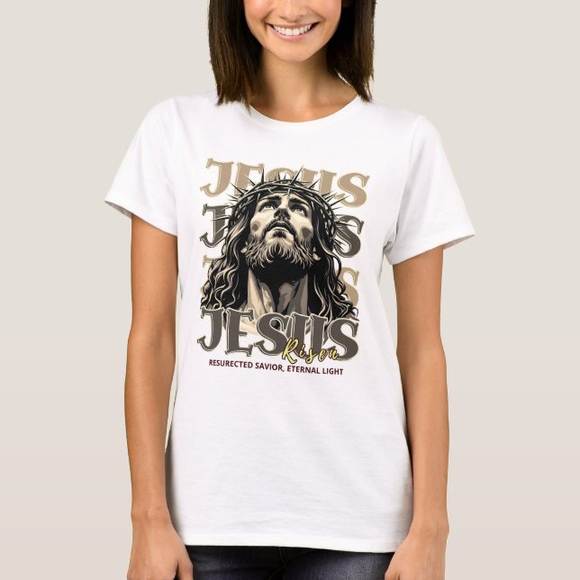 Camiseta Jesus Risen - Jesucristo Artístico (Anverso)