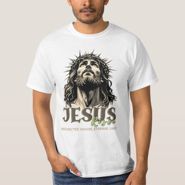 Camiseta Jesus Risen - Jesucristo Artístico (Anverso)