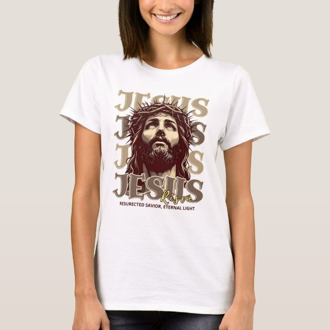 Camiseta Jesus Risen - Jesucristo Artístico (Anverso)