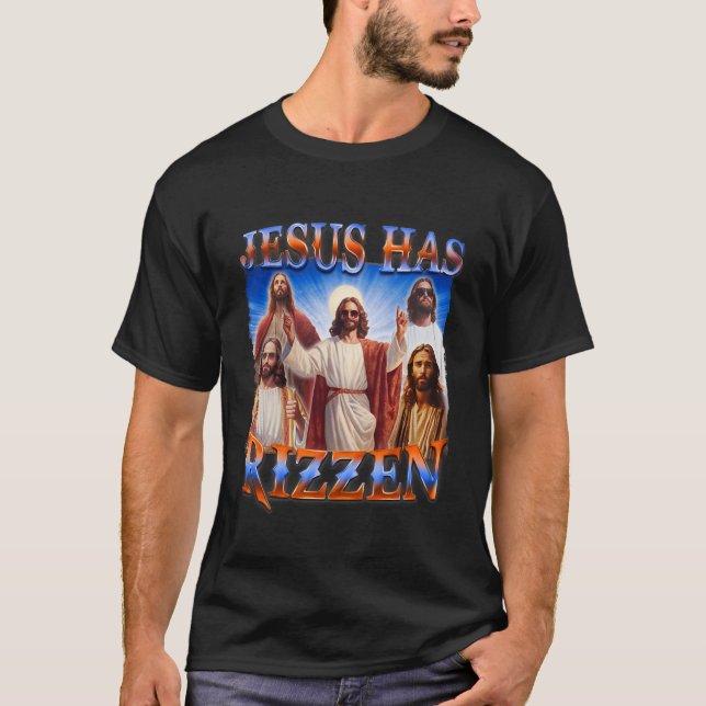 Camiseta Jesús Rizzen Hombres Cristianos Fe De La Biblia (Anverso)