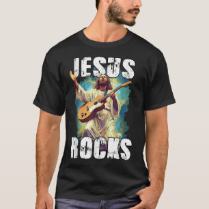Camiseta Jesús roca con guitarra - Funny Christian Rocks Ch