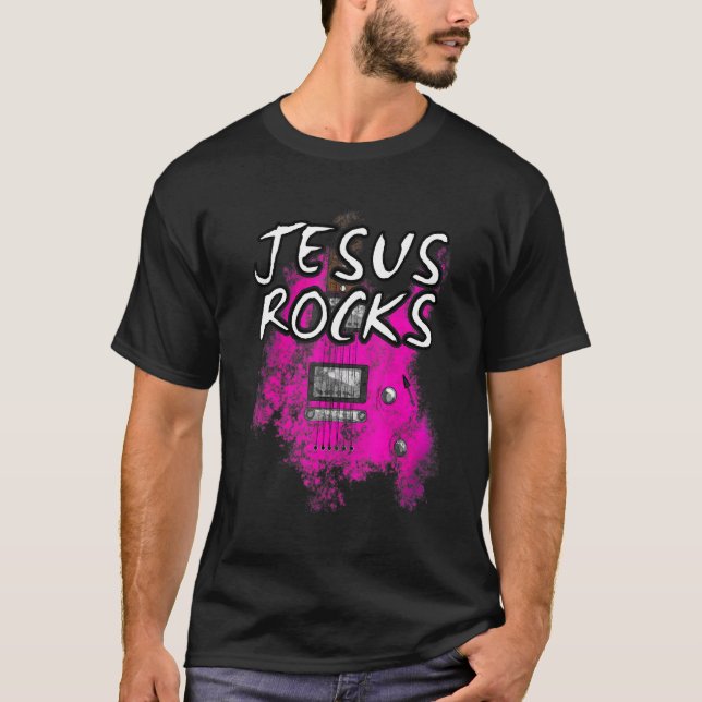 Camiseta Jesús Rocío Guitarista Eléctrico Cristiano Wo (Anverso)