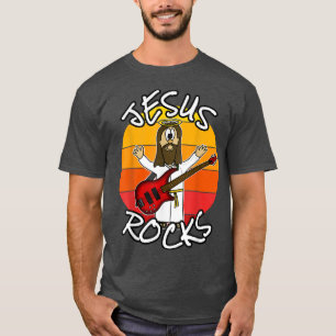 Camiseta Jesús Rocks Bass Guitar, Church Baid, Worldwide M