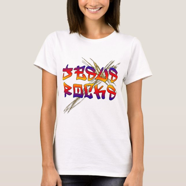 Camiseta Jesus Rocks Christian (Anverso)