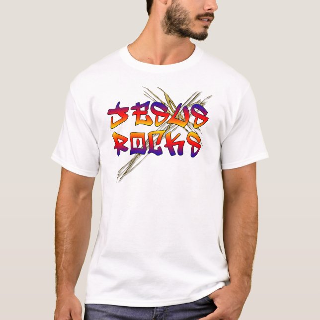 Camiseta Jesus Rocks Christian (Anverso)