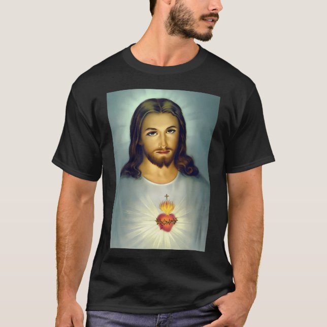 Camiseta Jesús Sagrado Corazón Divina Misericordia Cristian (Anverso)
