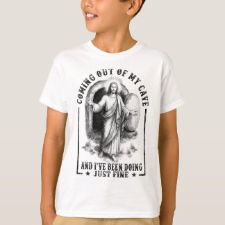 Camiseta Jesús saliendo de mi cueva y he estado haciendo Ju