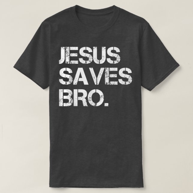 Camiseta Jesús salva a la religión cristiana graciosa del h (Diseño del anverso)