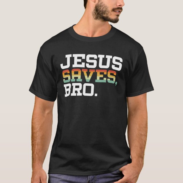 Camiseta Jesús salva a su hermano pastor religioso creencia (Anverso)