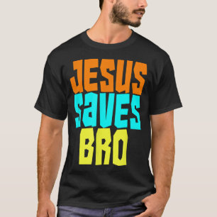 Camiseta Jesús salva a un curioso cristiano audaz Surfing