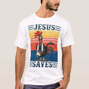 Camiseta Jesús salva al cristiano gracioso de la vendimia d