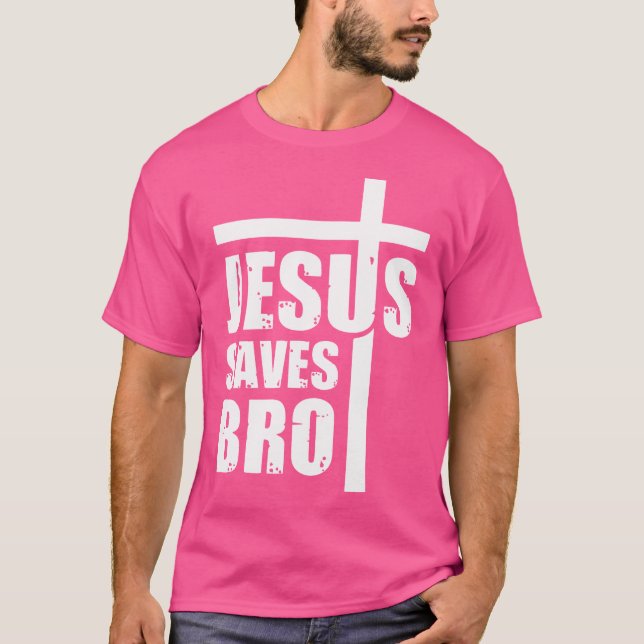 Camiseta Jesús salva al hermano Jesús cruza la fe cristiana (Anverso)