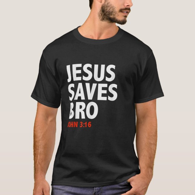 Camiseta Jesús salva al hermano Juan 3 16 cristiano Jesús (Anverso)