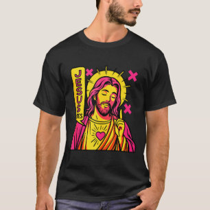 Camiseta Jesús salva anime cristiano Sagrado Corazón Manga 